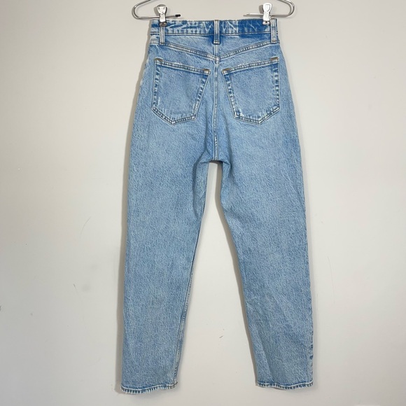 Abercrombie Fitch Curve Love High Rise Dad Jeans Size 24  00 S Medium Light Wash - Picture 6 of 16